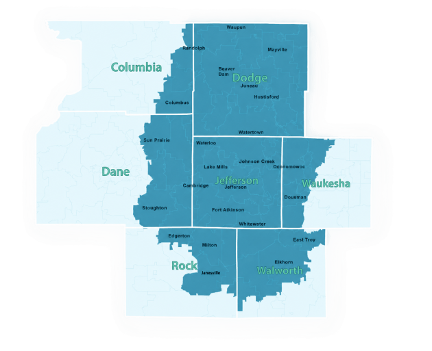 Rainbow Community Care Service Area Map