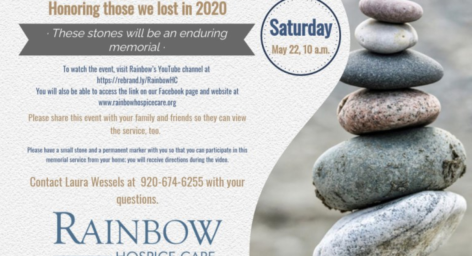 Rainbow Hospice Care Offers Annual Virtual Memorial Service