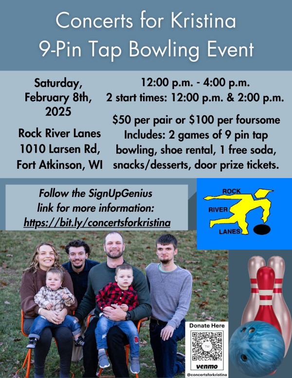 Concerts for Kristina: 9-Pin Tap Bowling Tournament