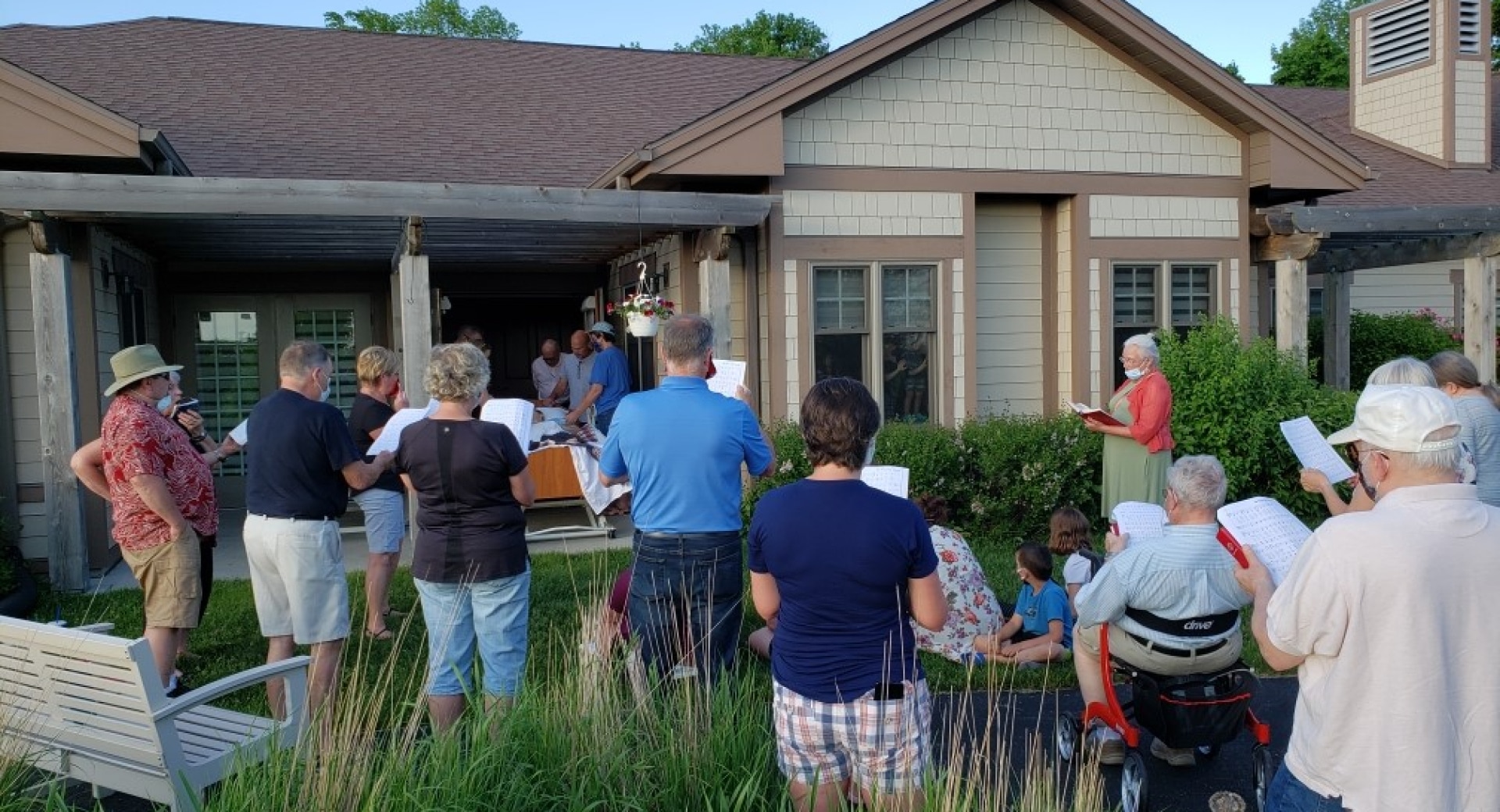 Friends and Community Members Serenade Patient at Inpatient Center